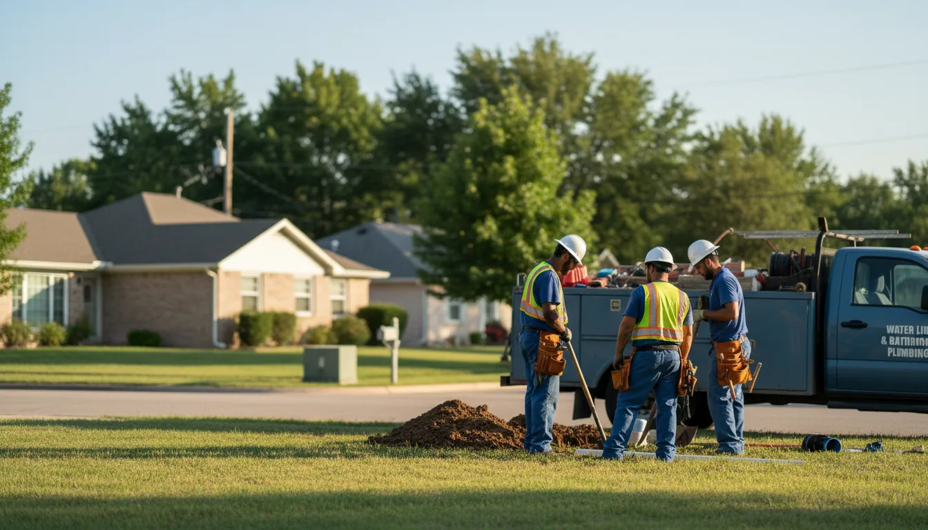 Residential water line and bathroom plumbing service in New Lothrop, MI